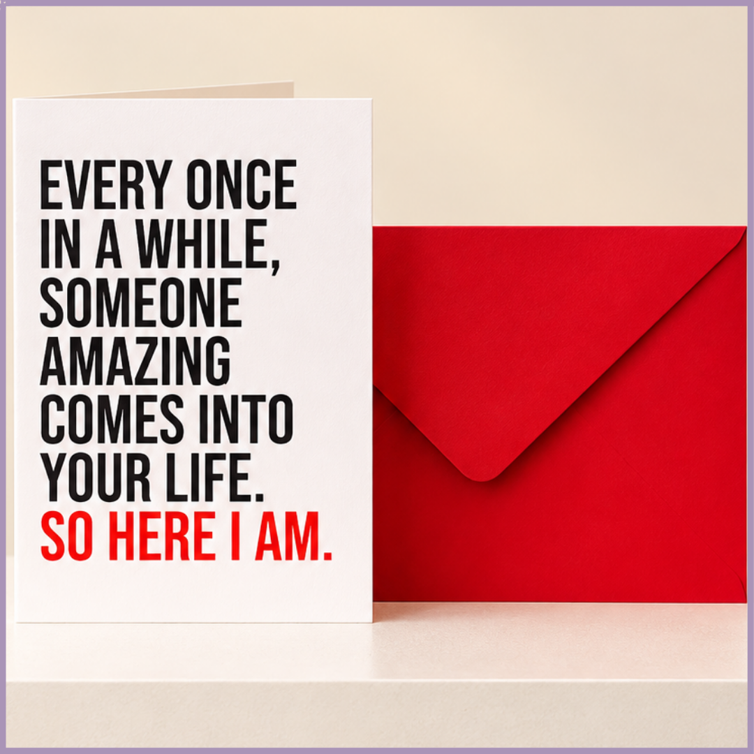 So Here I Am Greeting Card