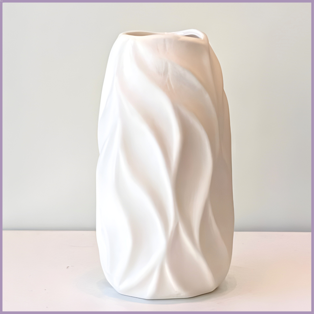 Soft Ripple Ceramic Vase