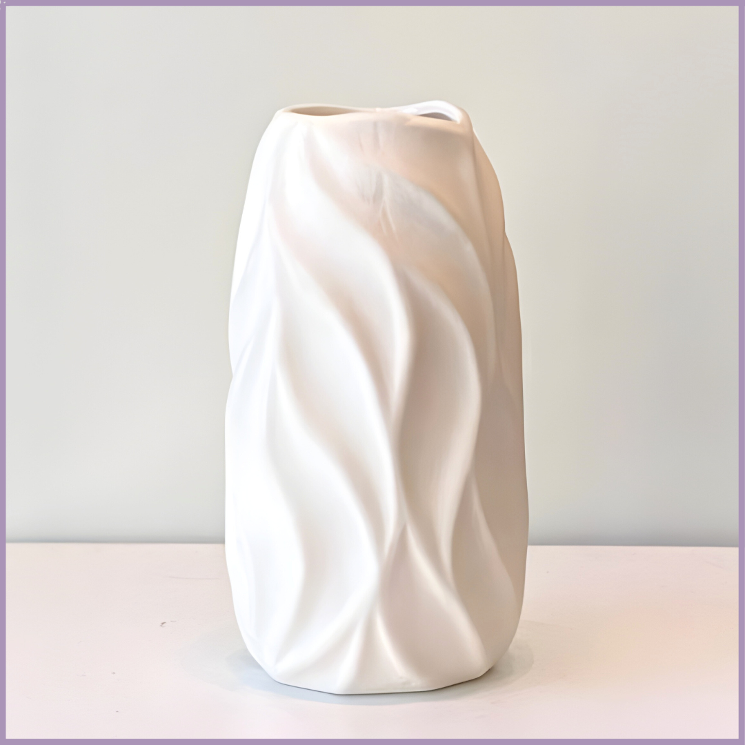 Soft Ripple Ceramic Vase