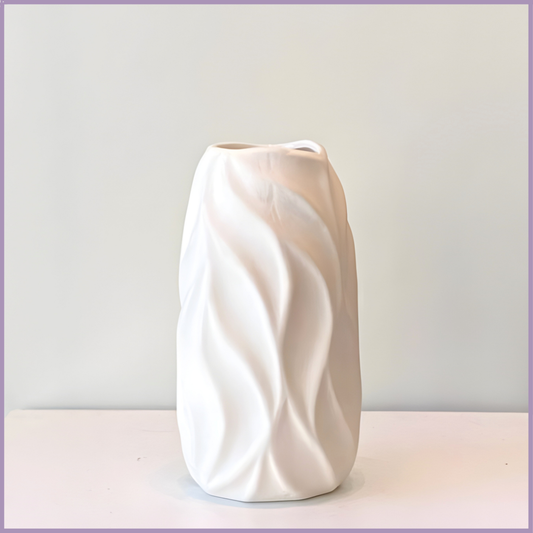 Soft Ripple Ceramic Vase