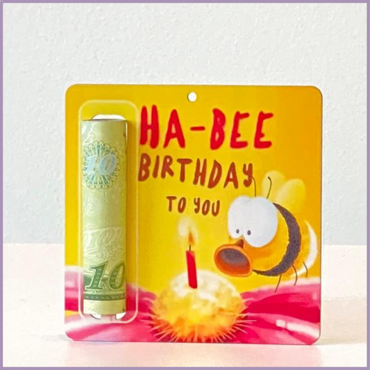 Ha-Bee Birthday Cash Gift Card (10cm x 10cm)