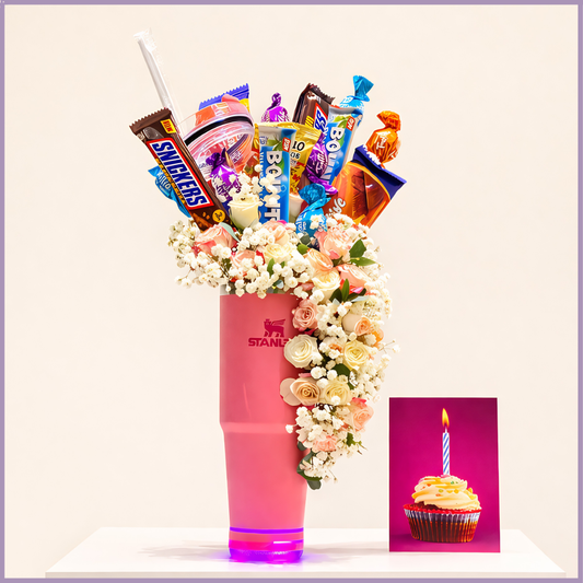 Stanley Pink Birthday Floral Chocolate Explosion Gift