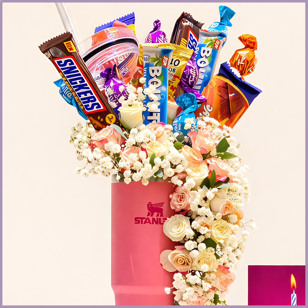 Stanley Pink Birthday Floral Chocolate Explosion Gift