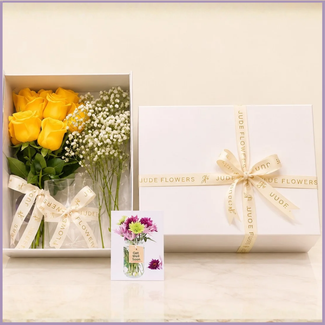 Sunshine Wishes – Get Well Soon Rose Gift Box