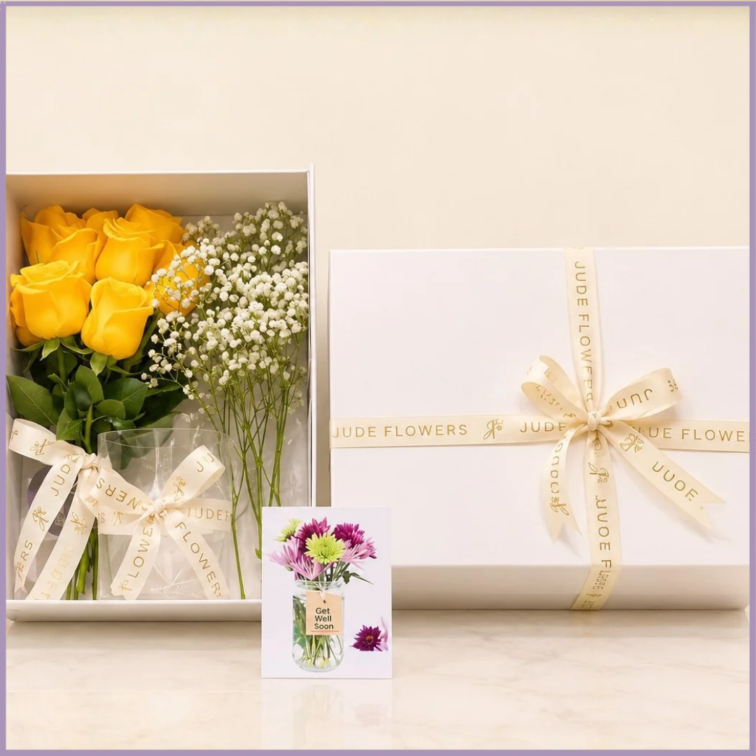 Sunshine Wishes – Get Well Soon Rose Gift Box