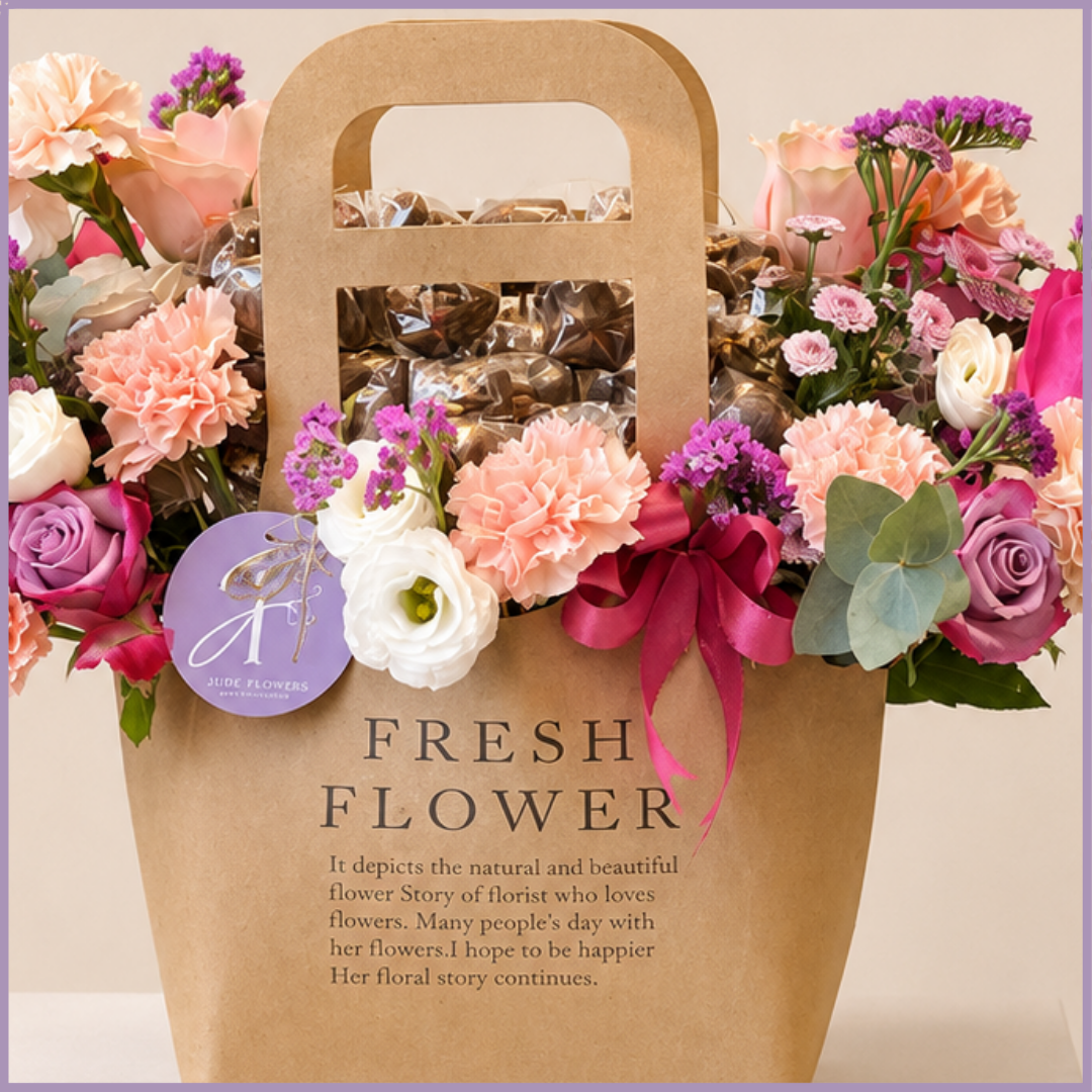 Sweet Petals – Fresh Flowers & Mixed Chocolate Gift