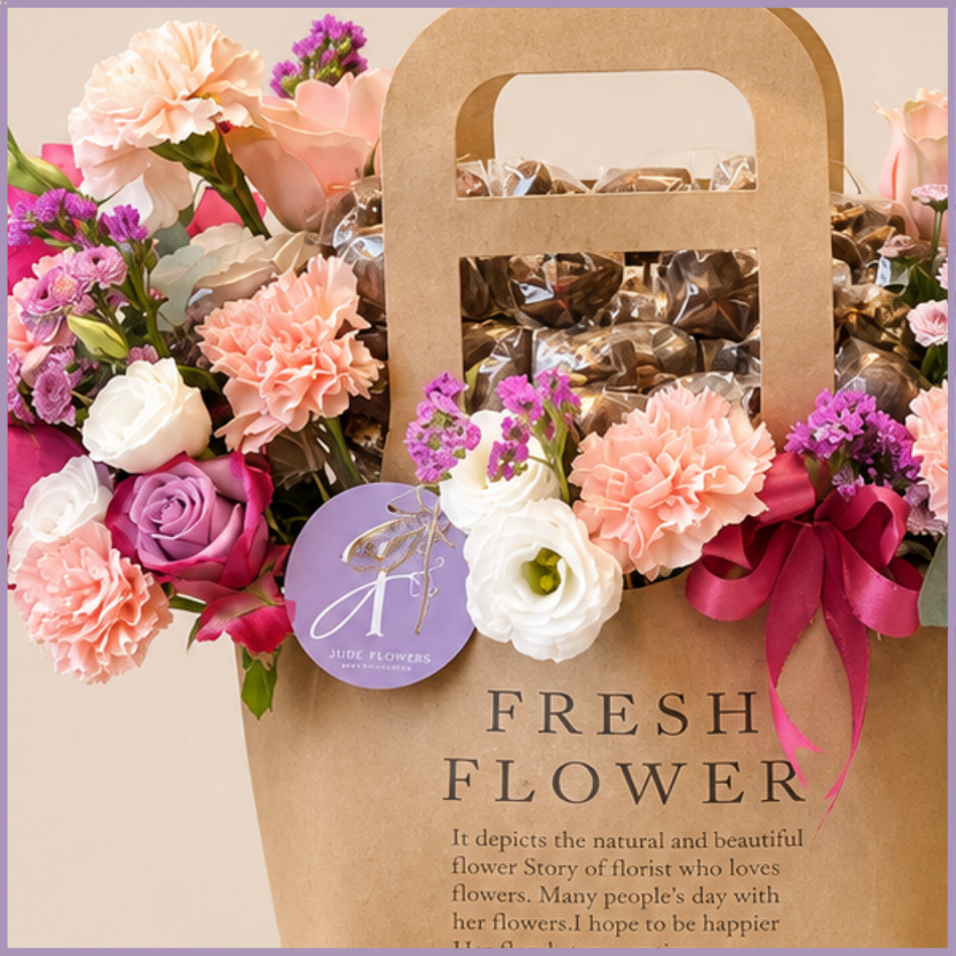 Sweet Petals – Fresh Flowers & Mixed Chocolate Gift