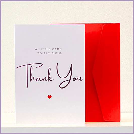 Thank You Greeting Card – A Little Card to Say a Big Thank You