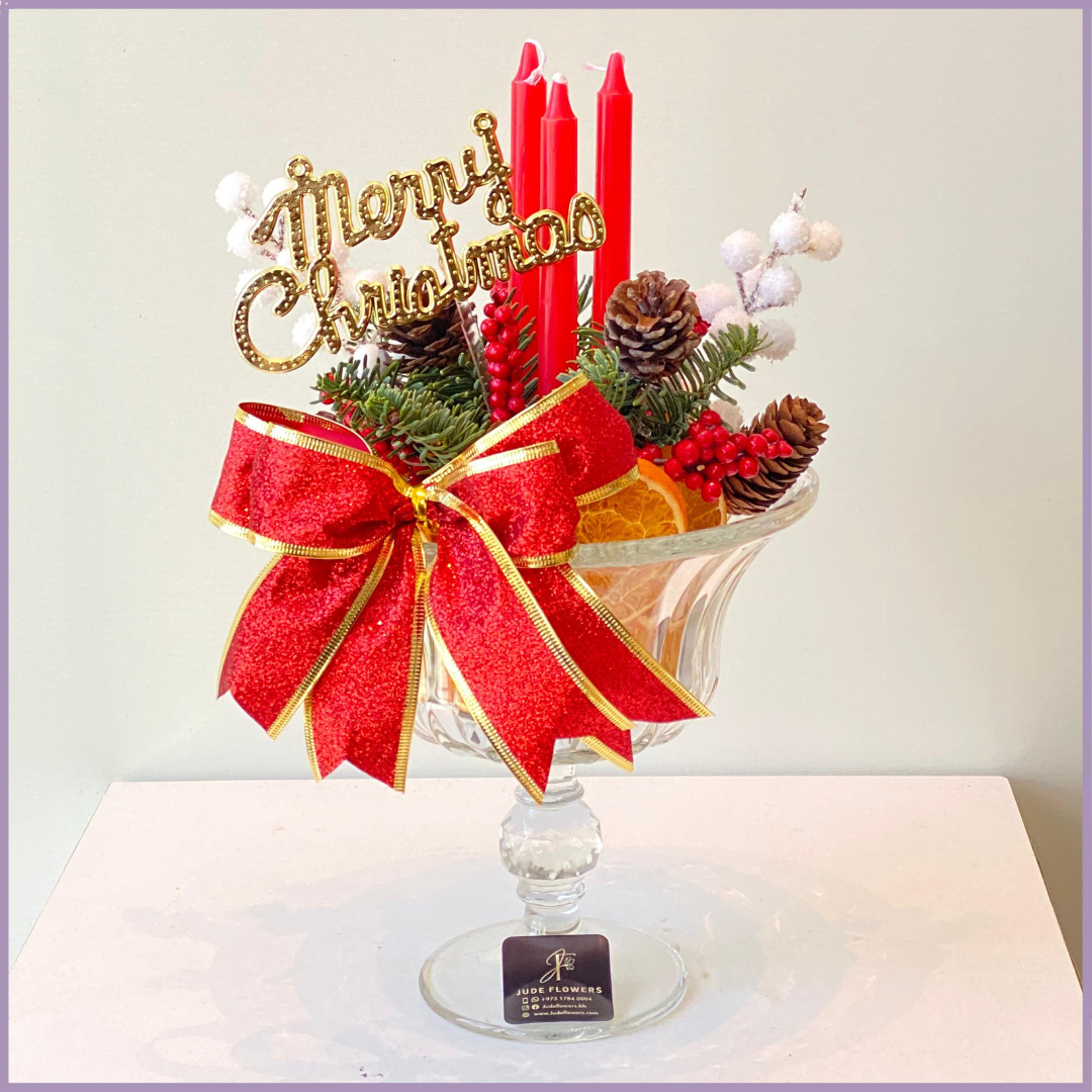 Twinkle & Spice Christmas Candle Centerpiece
