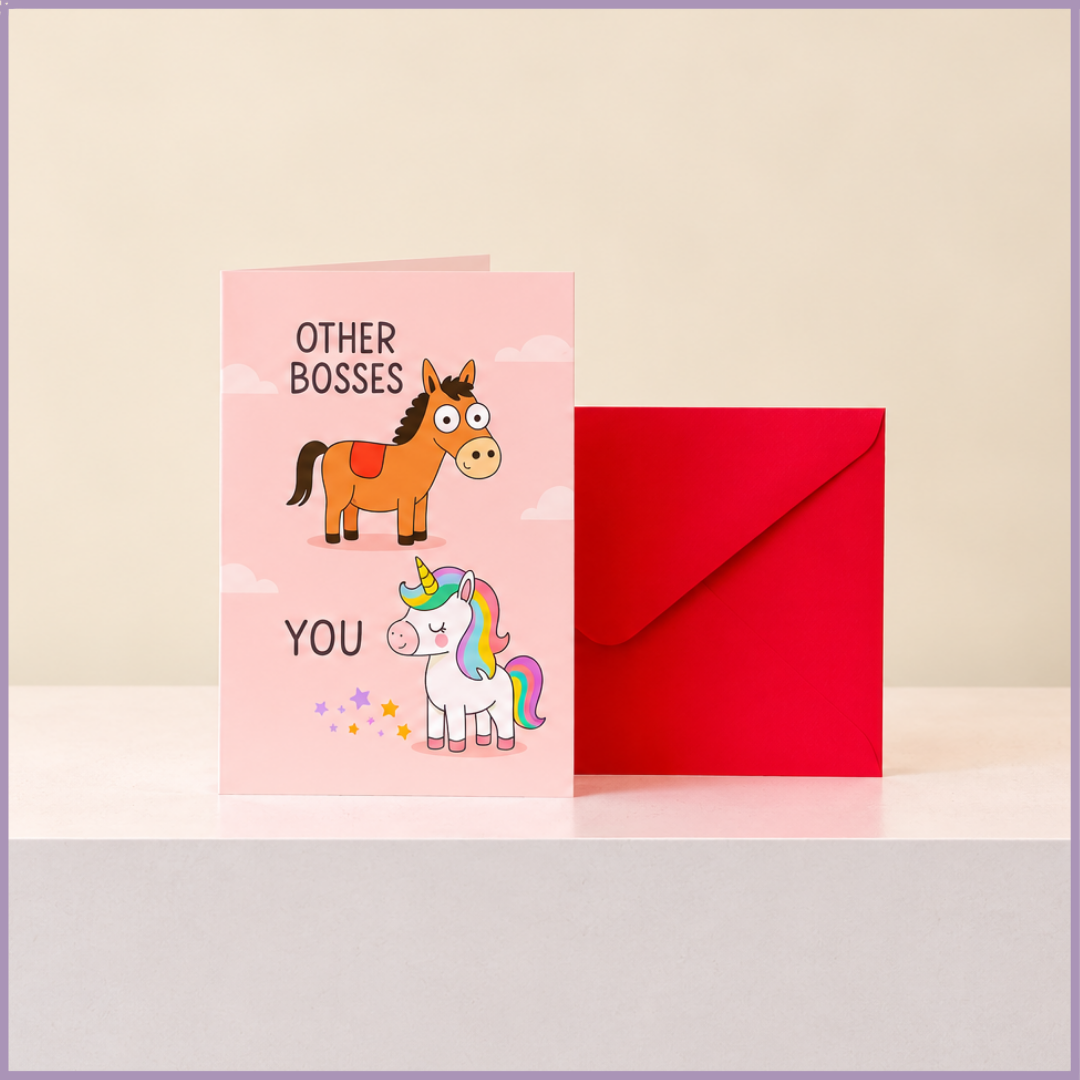 Unicorn Boss Appreciation Card