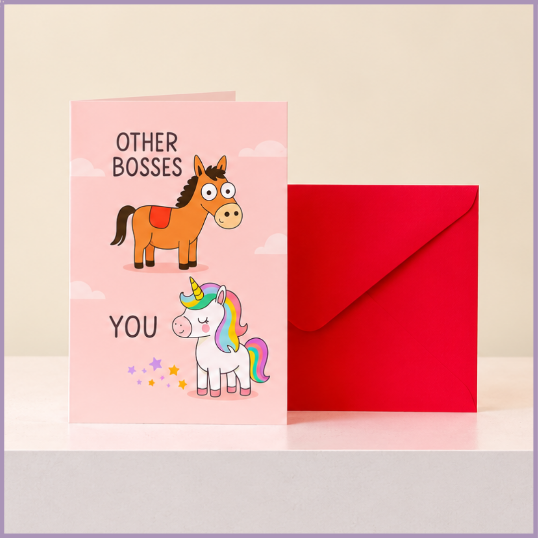 Unicorn Boss Appreciation Card