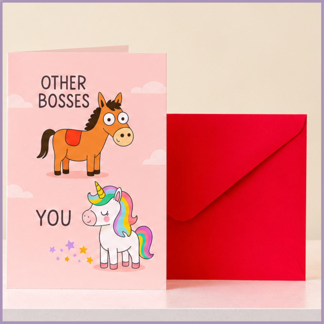 Unicorn Boss Appreciation Card