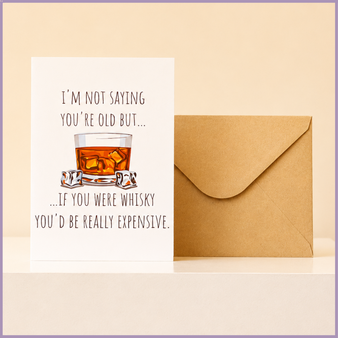 Vintage Birthday Whisky Card