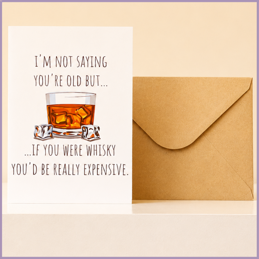 Vintage Birthday Whisky Card