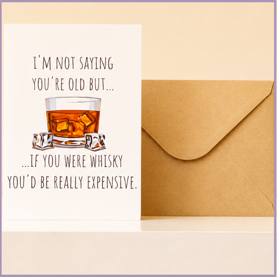 Vintage Birthday Whisky Card