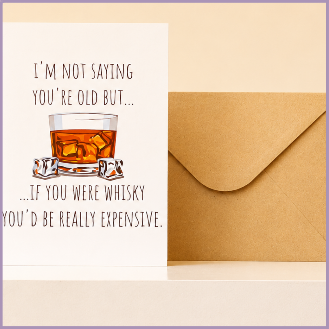 Vintage Birthday Whisky Card
