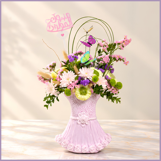 Welcome to the World – Baby Girl Floral Arrangement