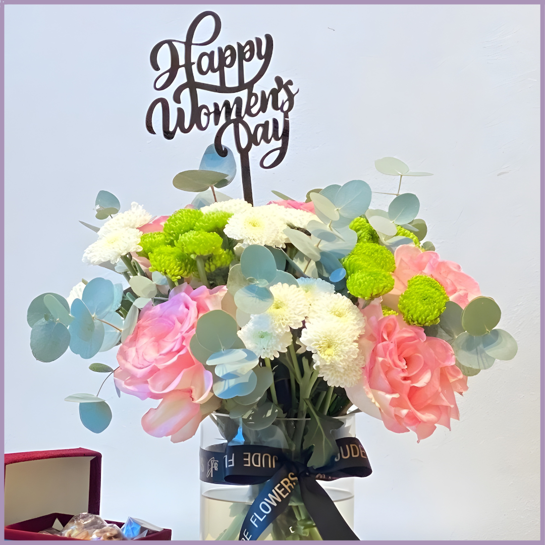 Women’s Day Flowers with Chocolates by Jude Flowers
