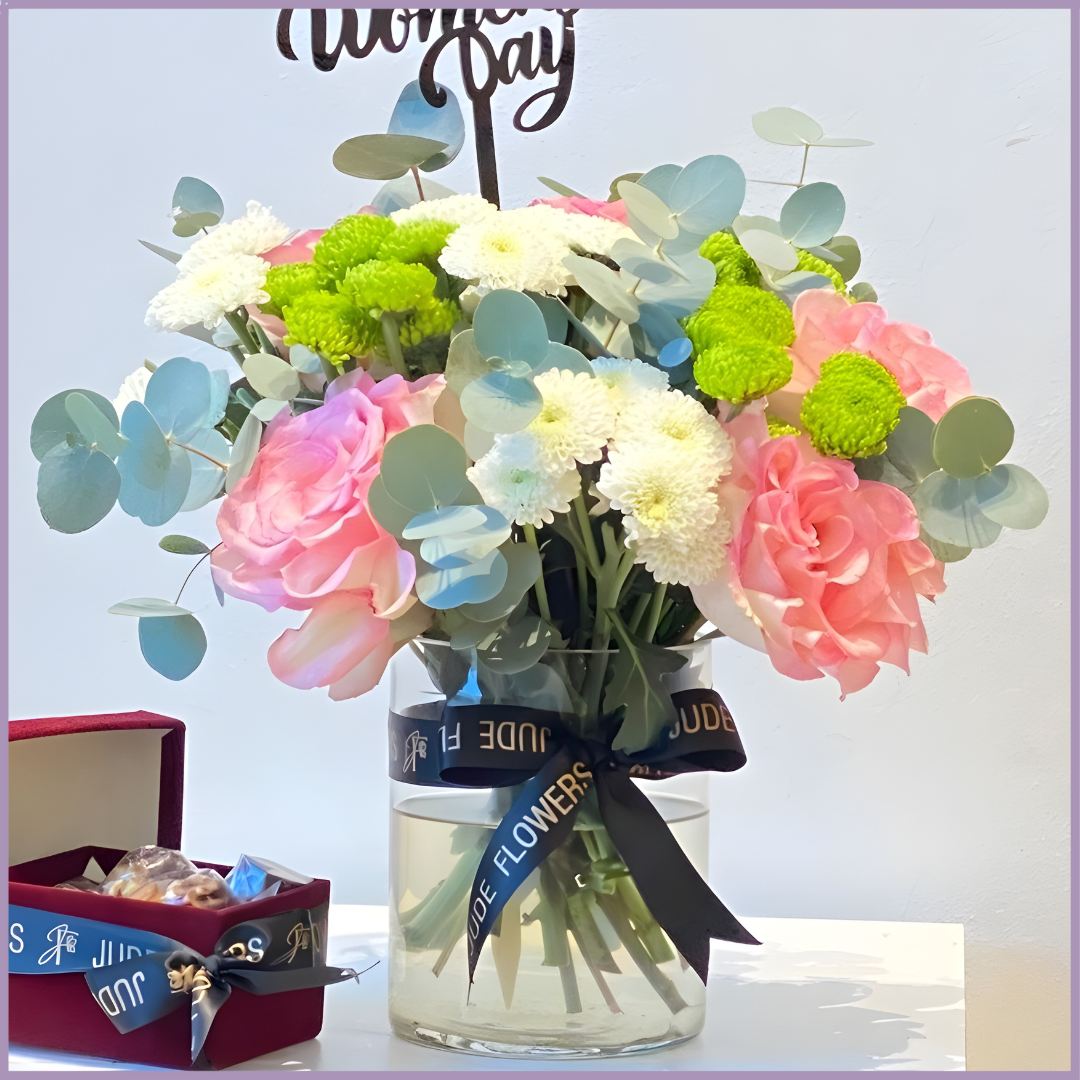 Women’s Day Flowers with Chocolates by Jude Flowers