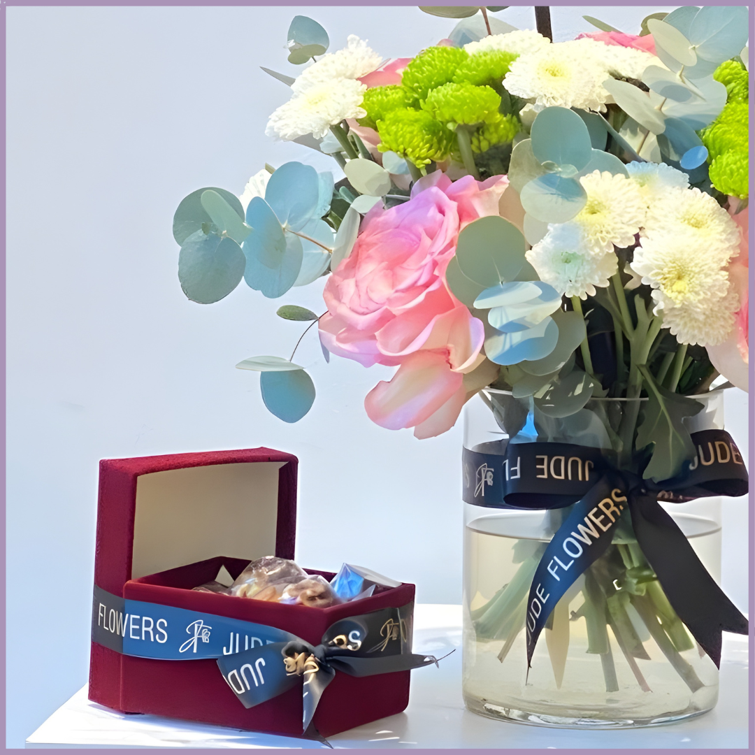 Women’s Day Flowers with Chocolates by Jude Flowers