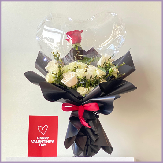 Wrapped in Love - Valentine’s Heart Balloon Bouquet
