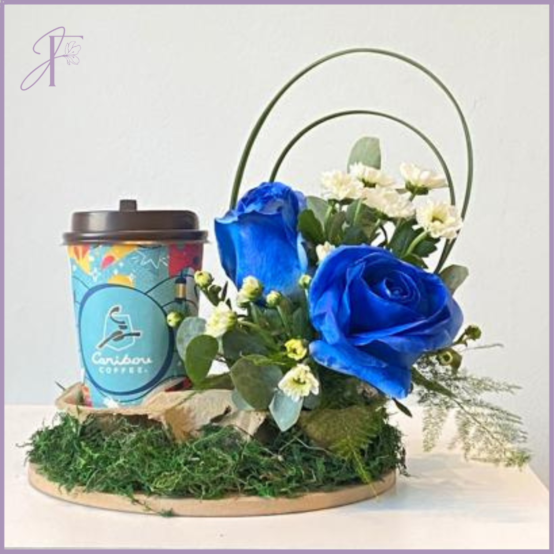 Caribou Duo: Elegant Father's Day Floral Pair with Fathers Day Card
