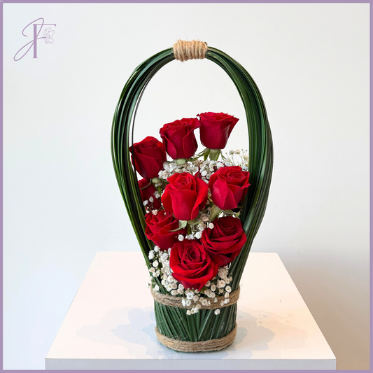 Crimson Heart Basket - A Gift for any Occassion