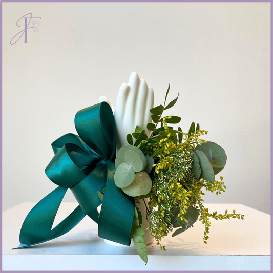 Emerald Wristlet - Elegant Occasion Floral Bracelet