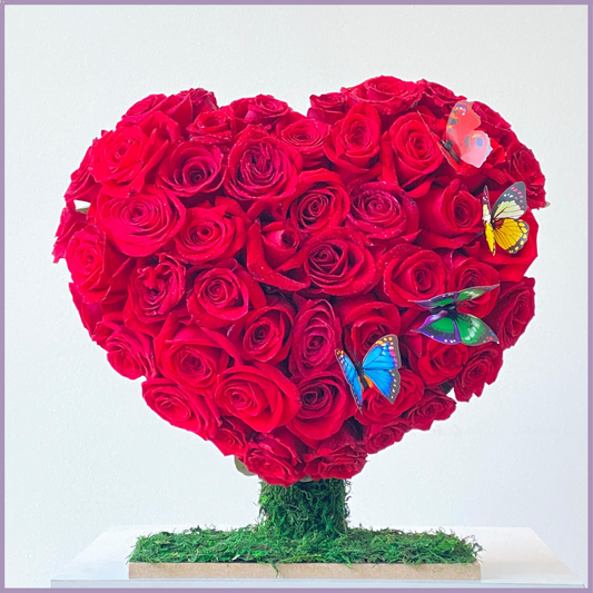Eternal Devotion Rose Stand - 50 Red Roses & Eucalyptus – flowers, delivered in Bahrain