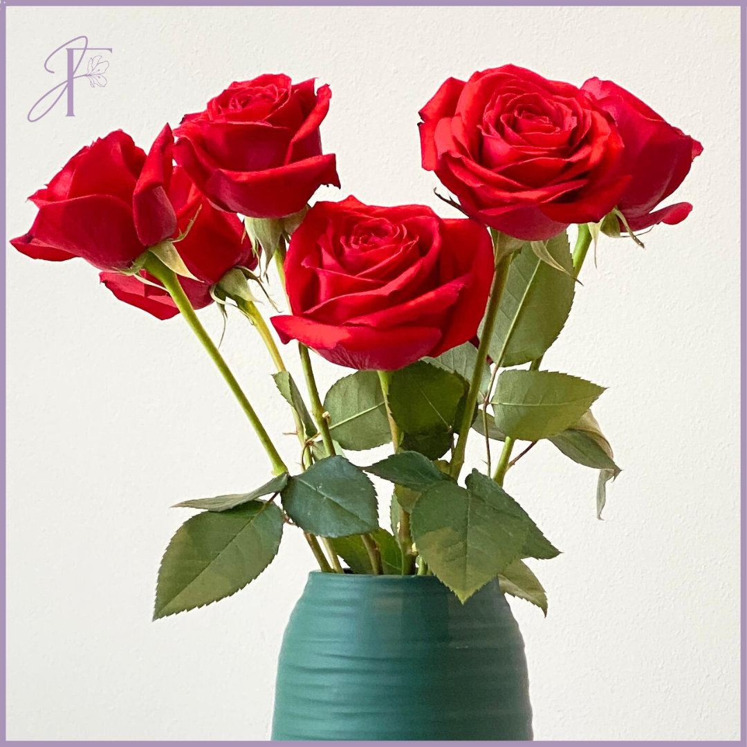 Fresh Red Rose Stems (Per Stem, Create Your Own Arrangement)