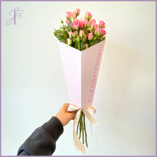 Jude's Pink Spray Rose Carrier – flowers, delivered in Bahrain