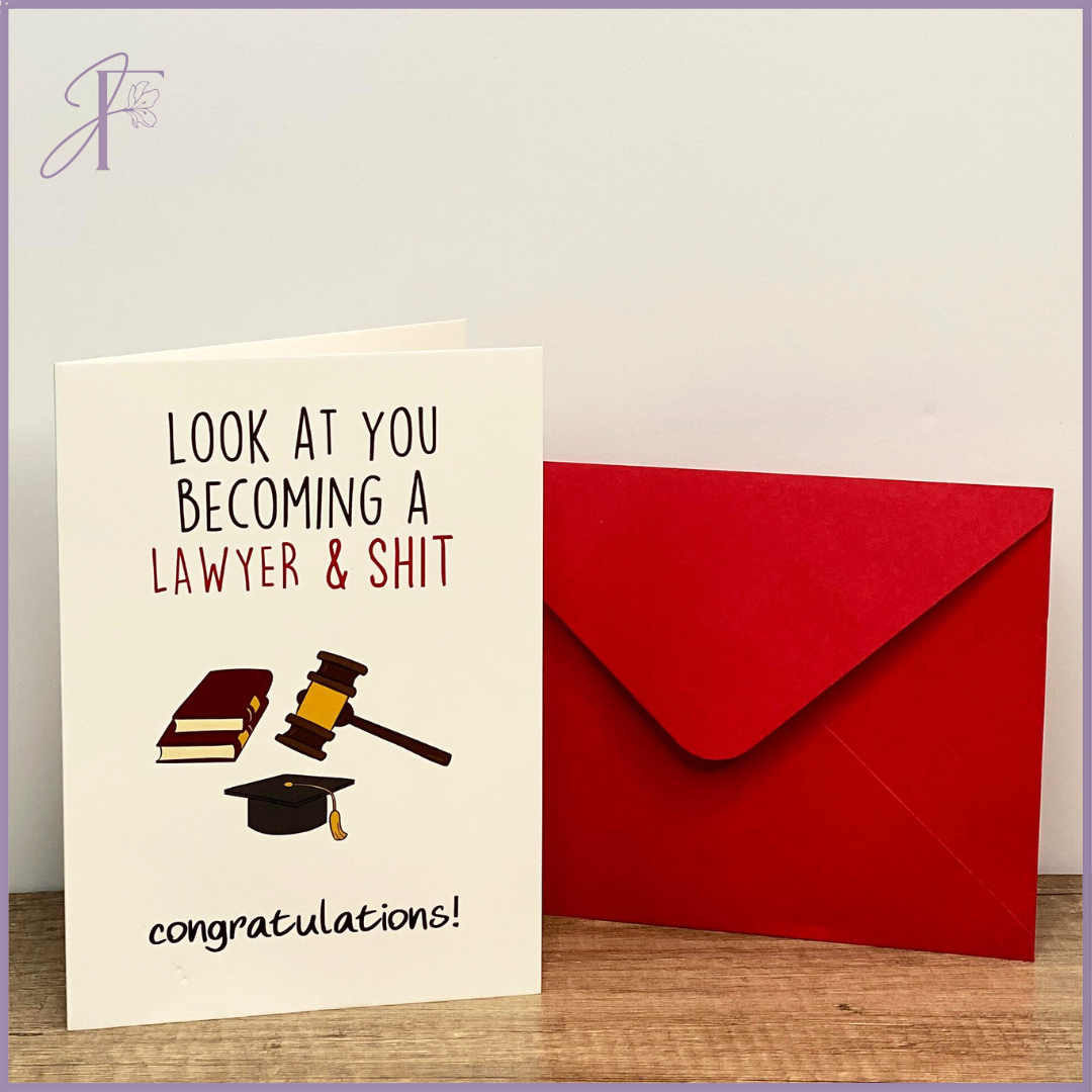Law School Congrats Card – 17.5cm x 12.5cm