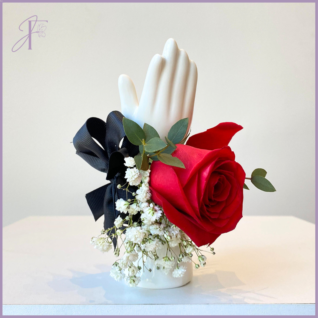 Scarlet Romance Wristlet - Classic Red Rose Occasion Bracelet