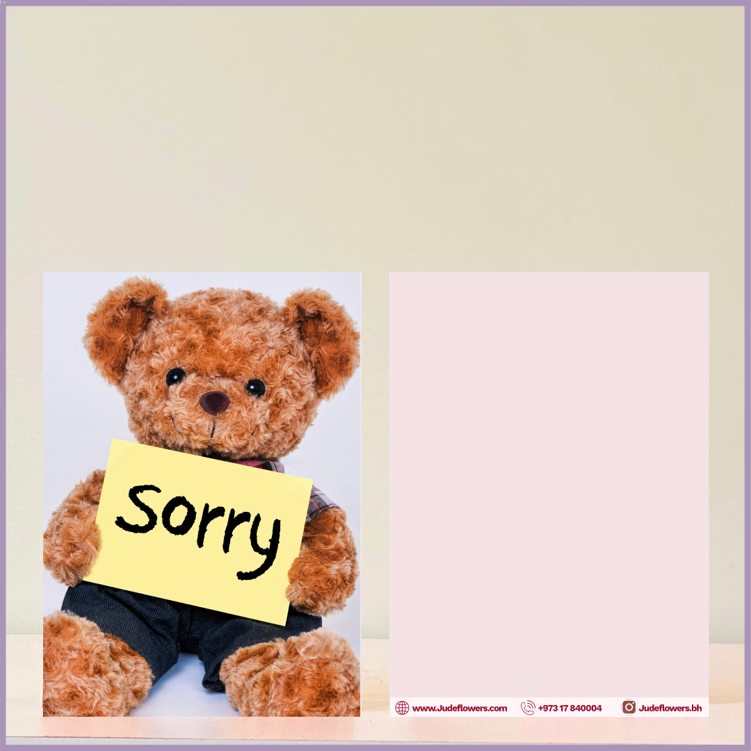 Sorry Greeting Card by Jude Flowers