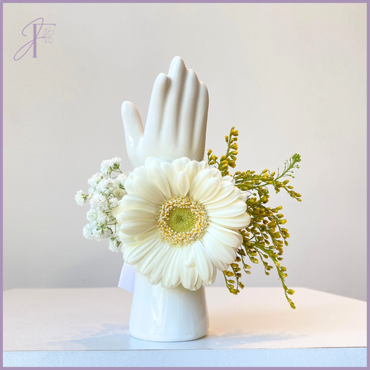 Sunny Bloom Wristlet - Cheerful Gerbera Occasion Bracelet