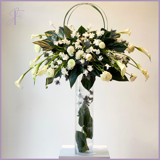 Symphony of Blooms Display - Grand Architectural Floral Stand – flowers, delivered in Bahrain