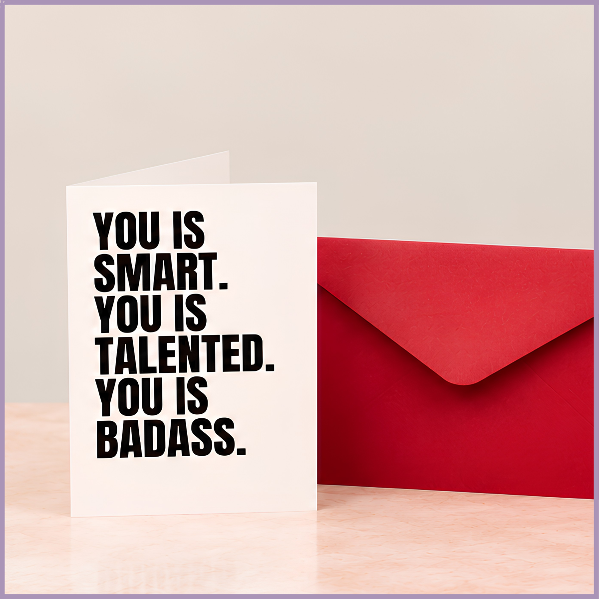 You Is Badass motivational greeting card – Jude Flowers Bahrain