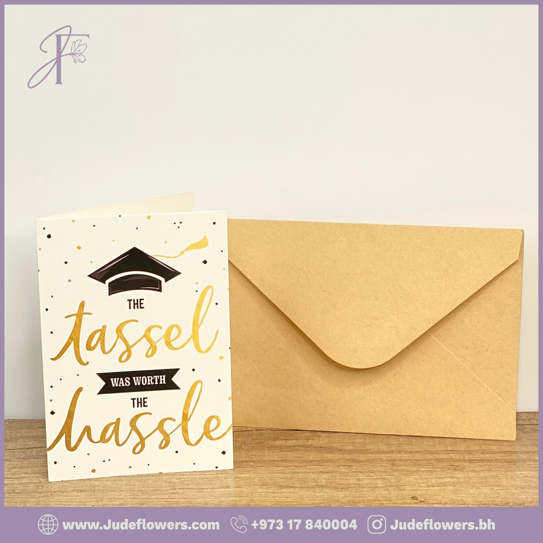 Tassel Worth the Hassle – Graduation Card (8.5cm x 12.5cm)